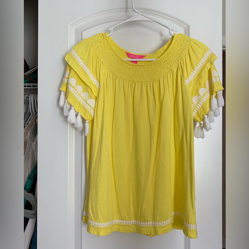 Yellow Lilly Pulitzer top size XS